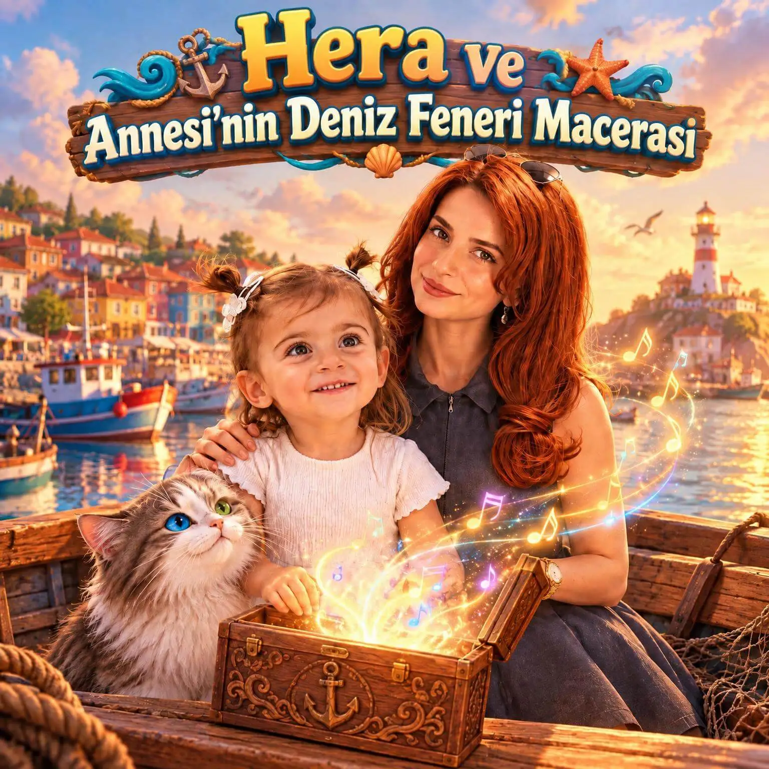 Kişiye özel çocuk hikaye kitabı illüstrasyonu
